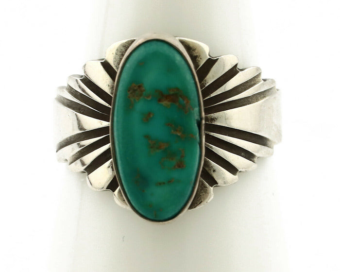 Navajo Ring .925 Silver Royston Turquoise Artist Signed Apache C.80's