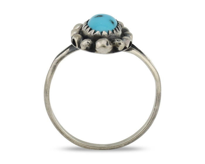 Navajo Ring 925 Silver Turquoise Artist Signed SkyStone Creations C.80's