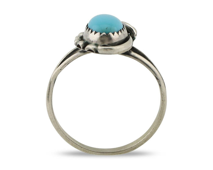 Navajo Ring 925 Silver Turquoise Artist Signed SkyStone Creations C.80's