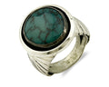Navajo Ring .925 SOLID Silver China Mountain Turquoise Signed Doug Zachary C.80