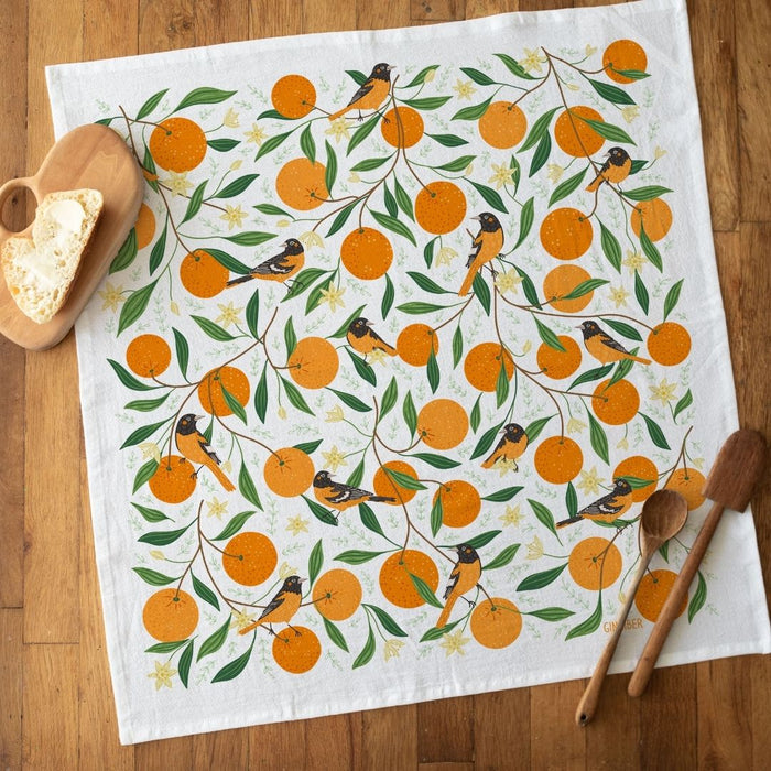 Orange Grove Tea Towel