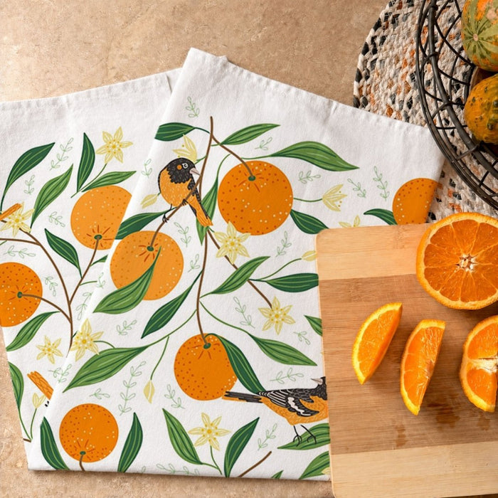 Orange Grove Tea Towel