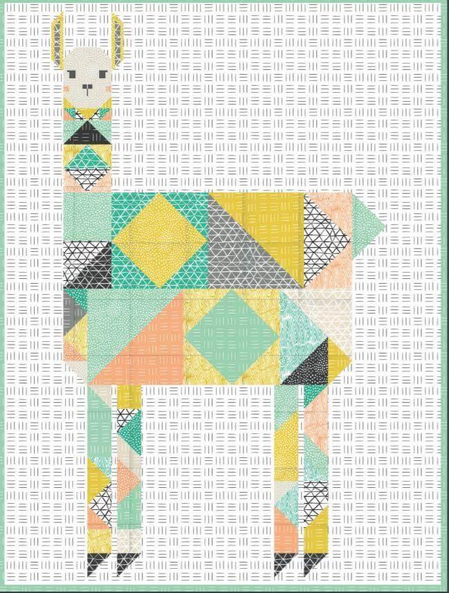 Patchwork Llama Quilt Pattern - PDF - Gingiber