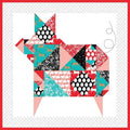 Patchwork Pig Quilt Pattern - PDF - Gingiber