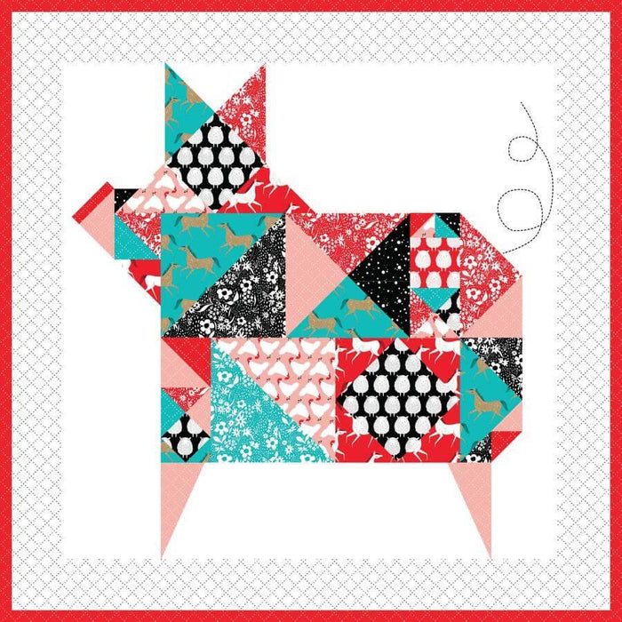 Patchwork Pig Quilt Pattern - PDF - Gingiber