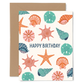 Seashells Happy Birthday Card - Gingiber