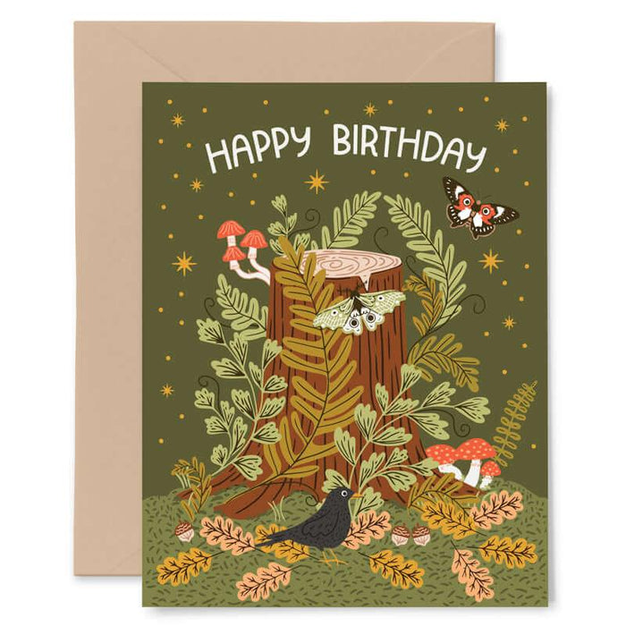 Tree Stump Birthday Card - Gingiber