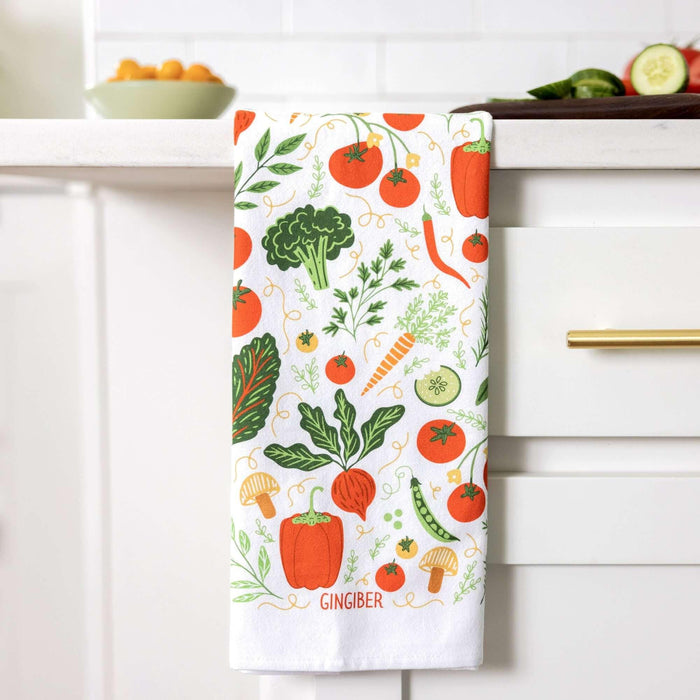Vegetable Tea Towel - Gingiber