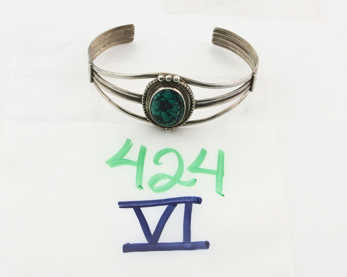 Vintage Navajo Bracelet 925 Silver Blue Turquoise Handmade