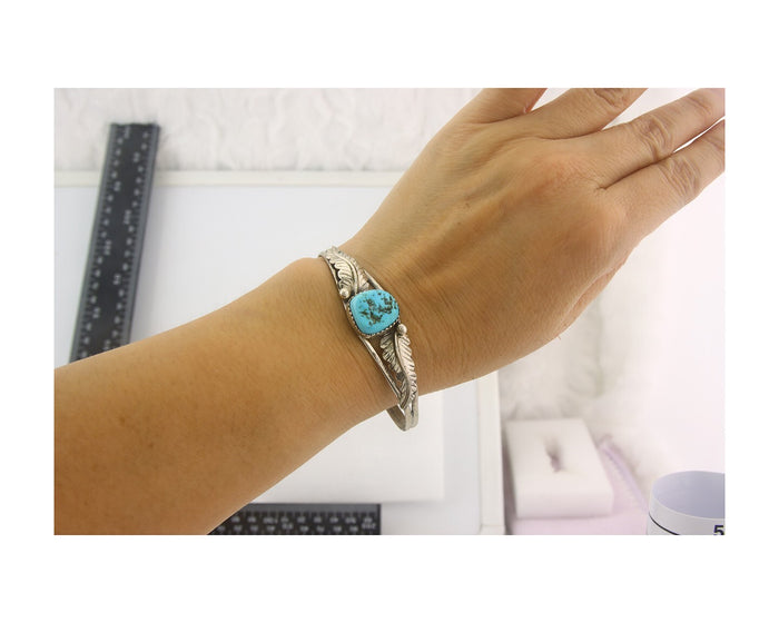 Vintage Navajo Bracelet 925 Silver Turquoise Traditional Handmade Authentic
