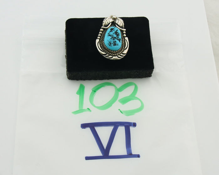 Vintage Navajo Ring 925 Sterling Natural Gemstone Native Artist Size 5.25