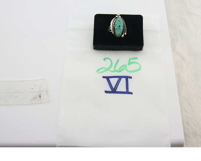 Vintage Navajo Ring 925 Sterling Silver Turquoise Handmade Size 8.5