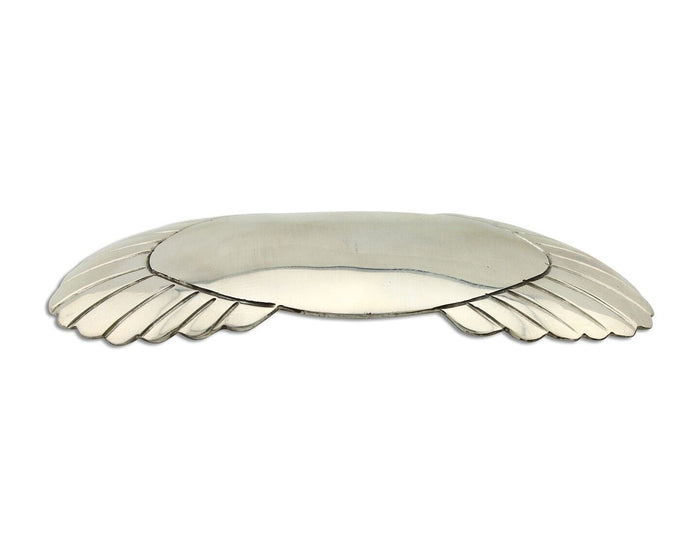 Women's Navajo Hair Clip Hand Stamped 925 Silver Artist Signed C Montoya C.80's